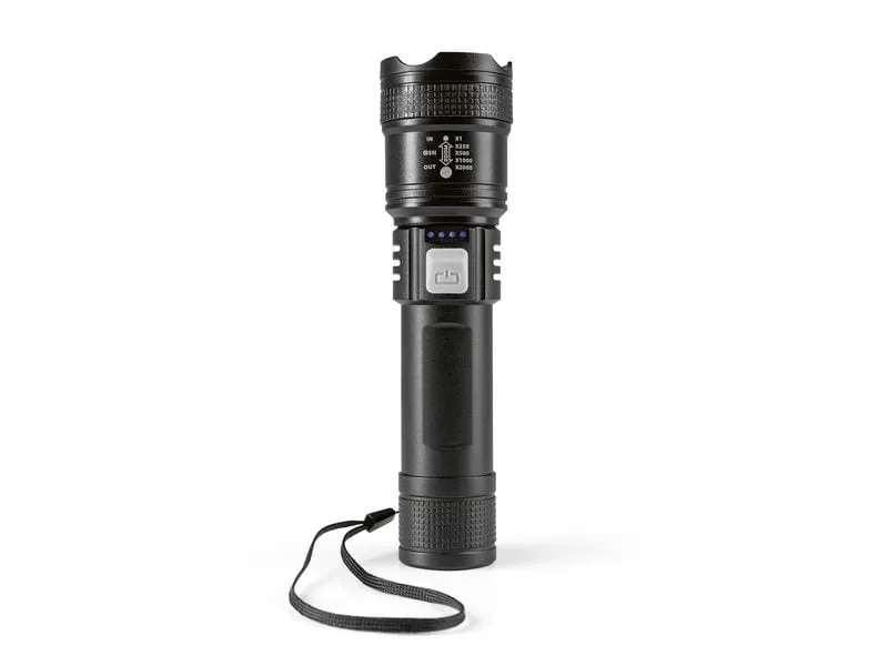 EASYmaxx Taschenlampe wiederaufladbar 3.7 V schwarz inkl. USB-Kabel