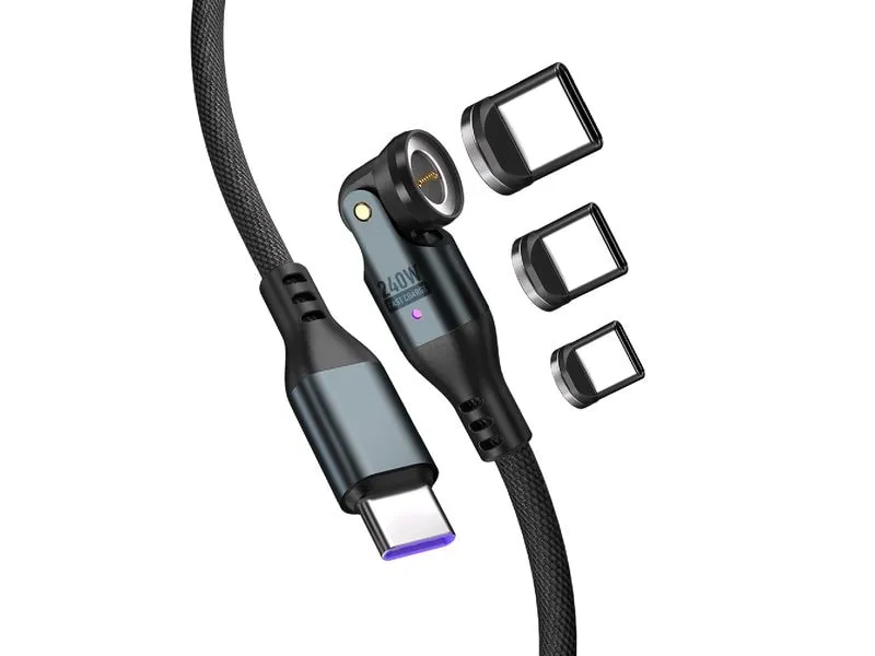 4smarts USB-C 540° Magnetkabel-Set GravityCord 240 W, 1.8 m, Schwarz 4smarts USB-C 540° Magnetkabel-Set GravityCord 240 W, 1.8 m, Schwarz