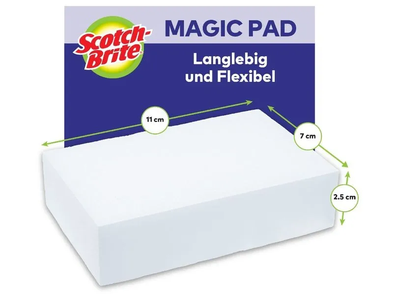 Scotch-Brite Flecken-Radierer 3M Magic Pad Weiss, 12 Stück Scotch-Brite Flecken-Radierer 3M Magic Pad Weiss, 12 Stück