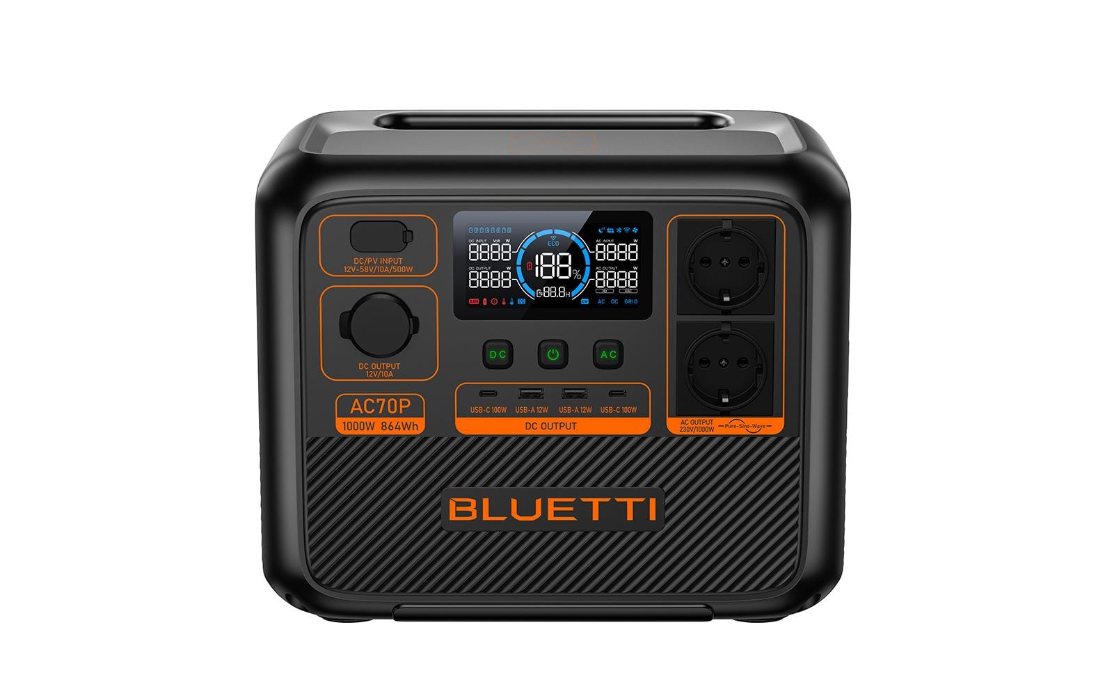 BLUETTI Power Station AC70P 864 Wh BLUETTI Power Station AC70P 864 Wh