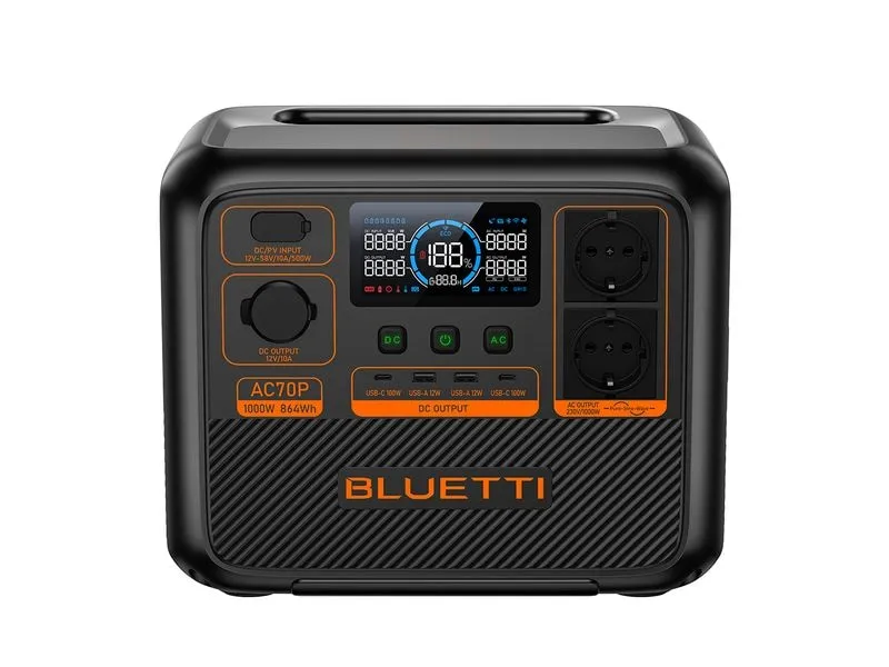 BLUETTI Power Station AC70P 864 Wh