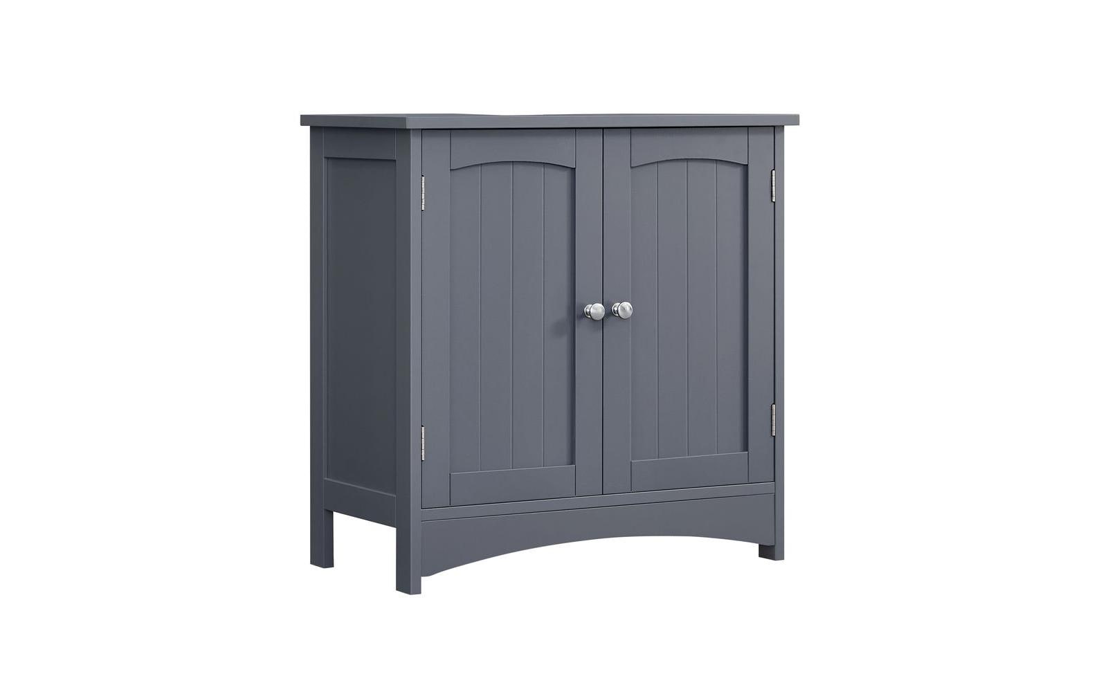 VASAGLE Waschbeckenunterschrank mit 2 Türen 60 x 60 cm, Grau VASAGLE Waschbeckenunterschrank mit 2 Türen 60 x 60 cm, Grau
