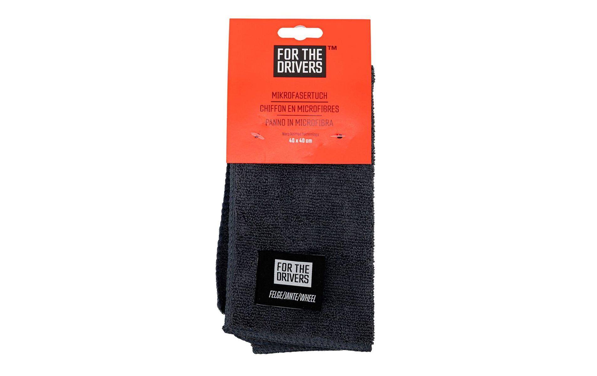 For The Drivers Mikrofasertuch Felge 40 x 40 cm, grau For The Drivers Mikrofasertuch Felge 40 x 40 cm, grau
