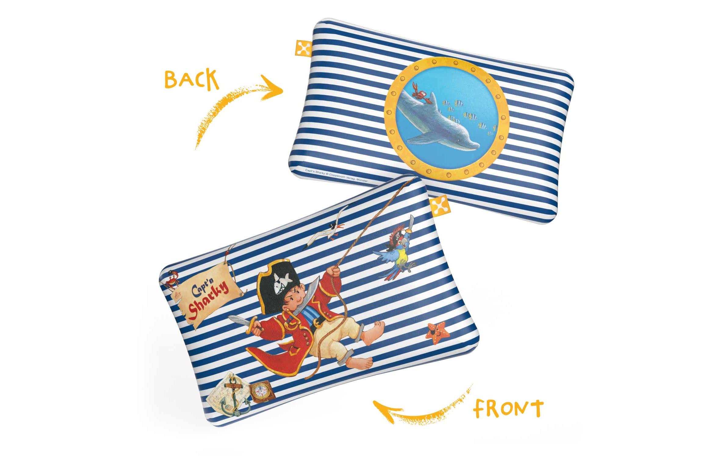 Smartsleep Kinder Kopfkissenbezug Comfort Capt'n Sharky 50 x 32 cm