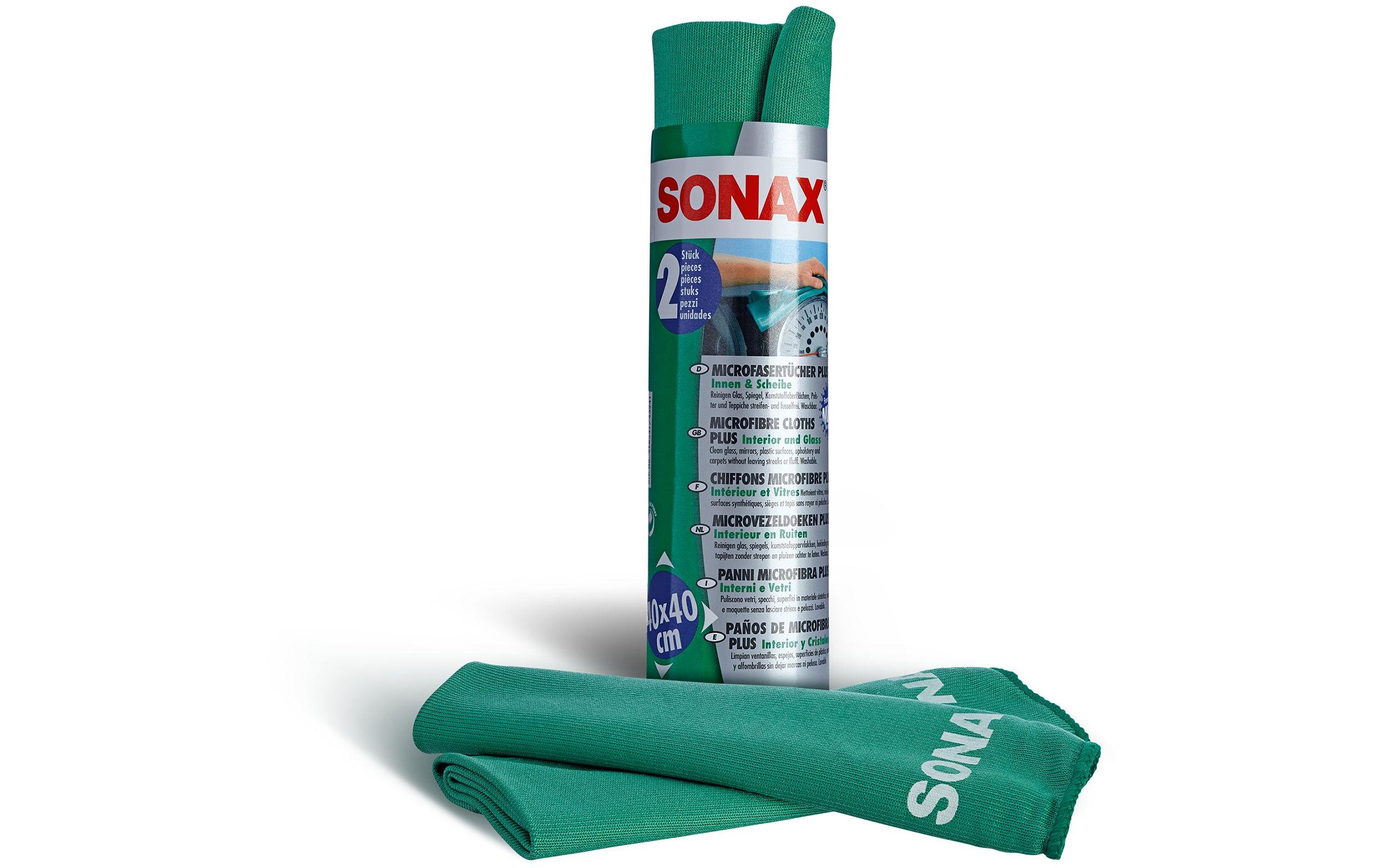 Sonax Mikrofasertuch PLUS 40x40 cm, 2 Stück Sonax Mikrofasertuch PLUS 40x40 cm, 2 Stück