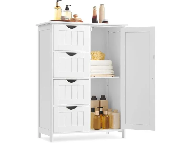 VASAGLE Badezimmerschrank 55 x 82 cm, Weiss VASAGLE Badezimmerschrank 55 x 82 cm, Weiss