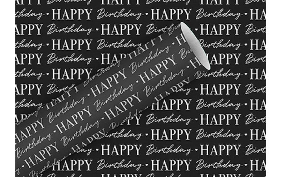 Braun + Company Geschenkpapier By Nature Kraft Graphic Birthday 2 m x 70 cm