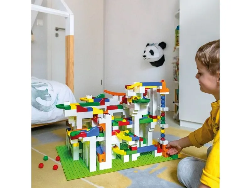 Hubelino Kugelbahn Baukasten Mega 585 Teile Hubelino Kugelbahn Baukasten Mega 585 Teile
