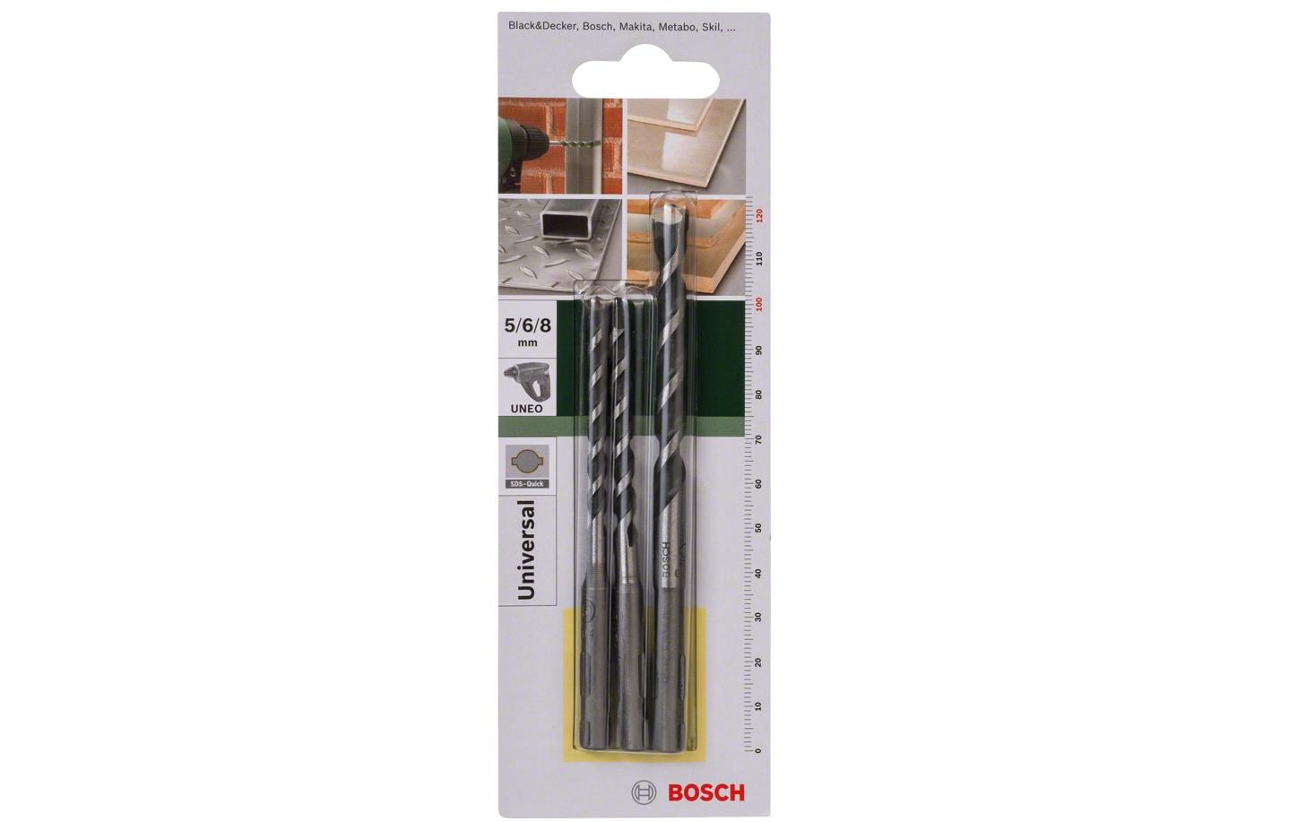 Bosch Mehrzweckbohrer-Set Universal SDS-Quick 3-teilig Bosch Mehrzweckbohrer-Set Universal SDS-Quick 3-teilig