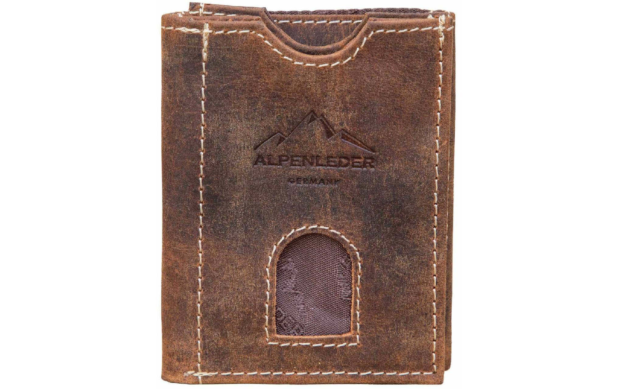 Alpenleder Portemonnaie Pocket Old Havanna