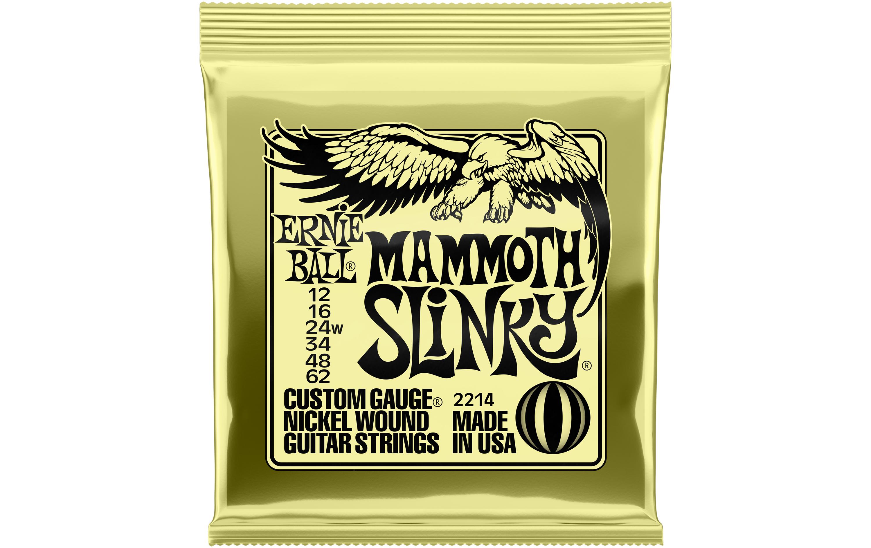 Ernie Ball Gitarrensaiten 2214 Slinky Nickel – Mammoth 12 - 62