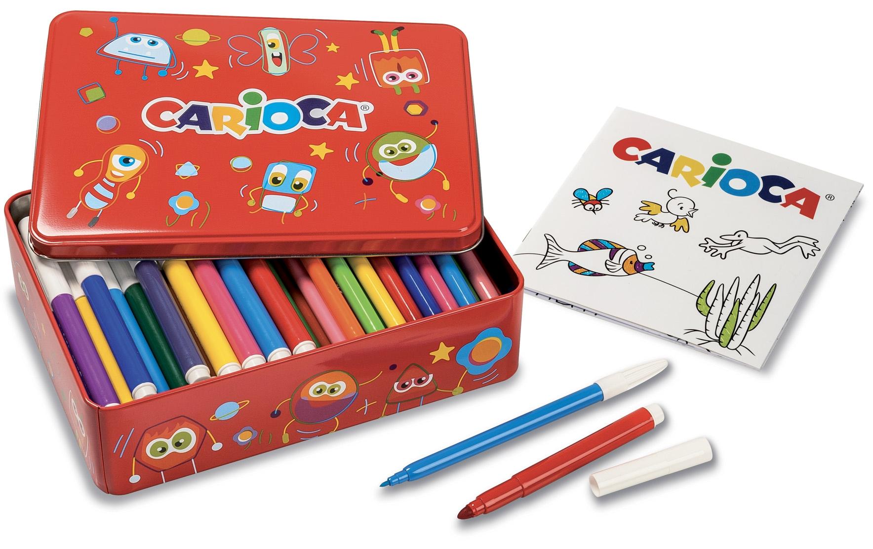 Carioca Fasermaler Box mit Malbuch, Rot