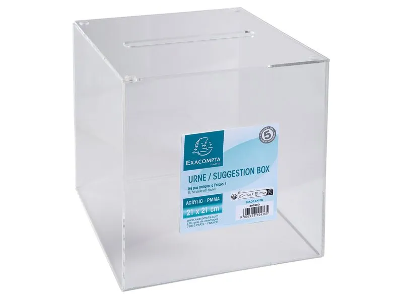 Exacompta Suggestion Box, Transparent Exacompta Suggestion Box, Transparent