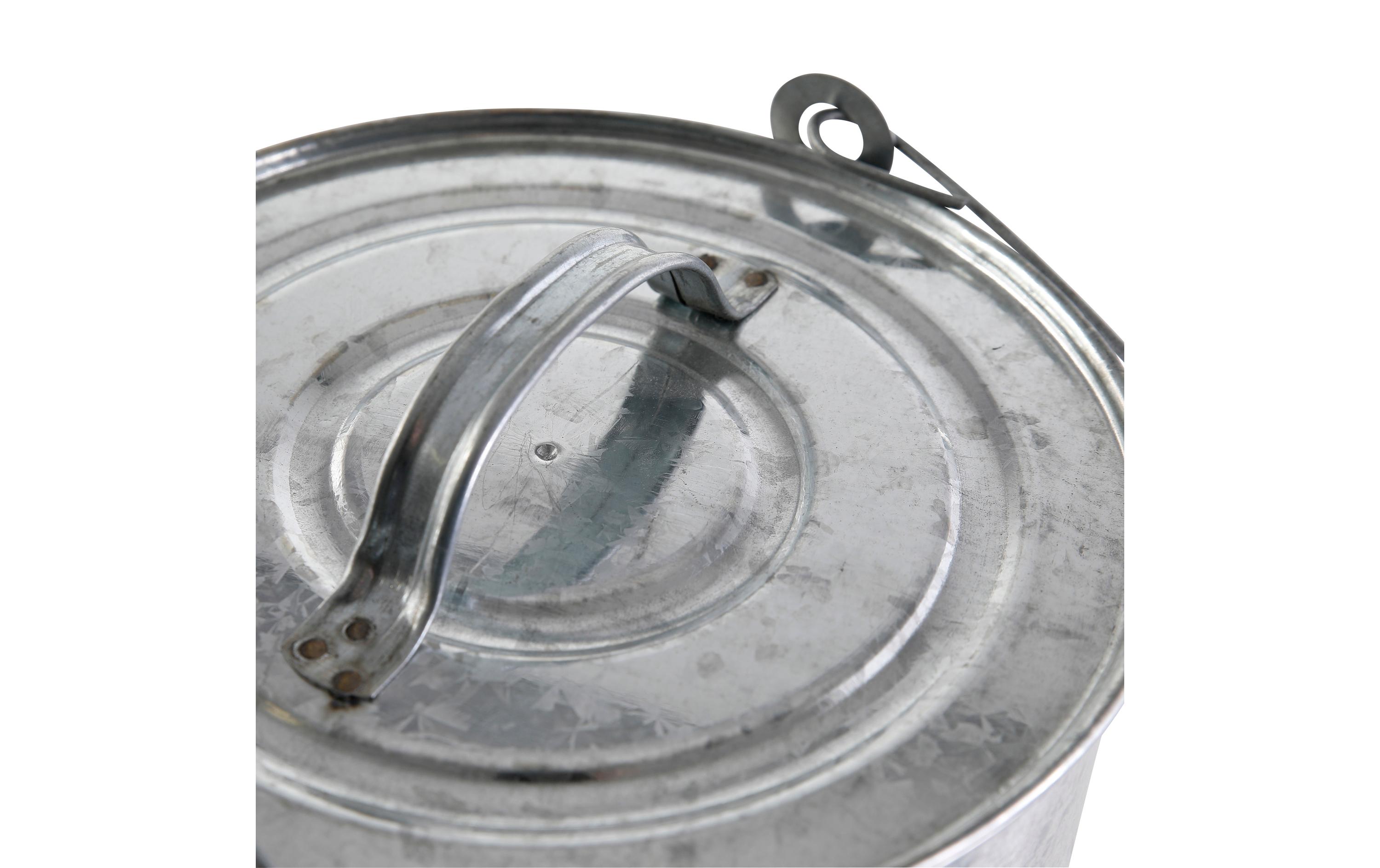 Kamino Mehrzweckeimer mit Deckel, 14 l, Silber