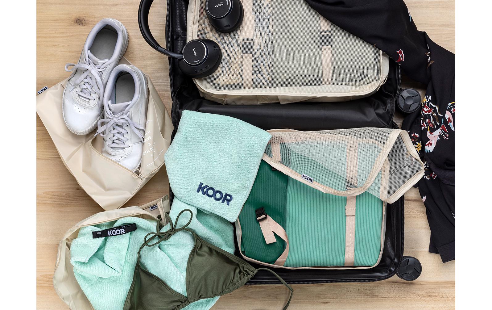 KOOR Kleiderbeutel Reesa, Grösse L, 2er-Pack, Beige KOOR Kleiderbeutel Reesa, Grösse L, 2er-Pack, Beige