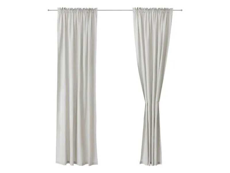 Urbanara Tagvorhang Solana Hellgrau 2er Set 140 x 245 cm Urbanara Tagvorhang Solana Hellgrau 2er Set 140 x 245 cm