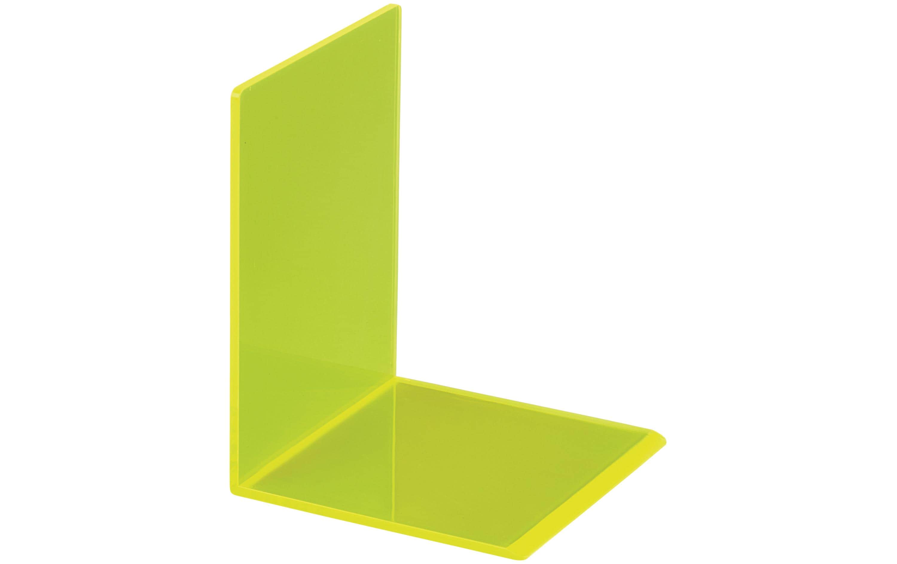 Maul Buchstützen-Set aus Acryl Neon Gelb