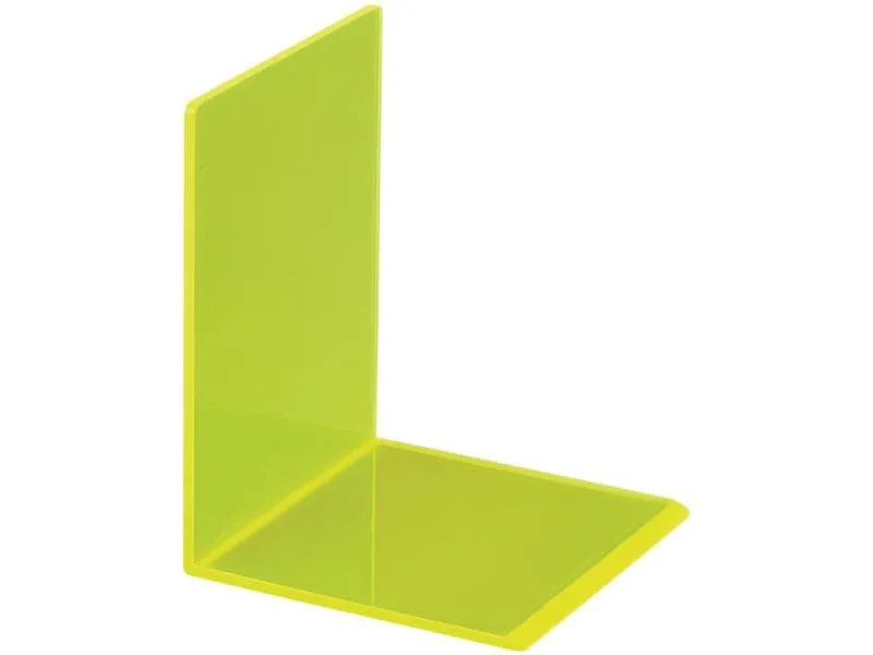 Maul Buchstützen-Set aus Acryl Neon Gelb Maul Buchstützen-Set aus Acryl Neon Gelb