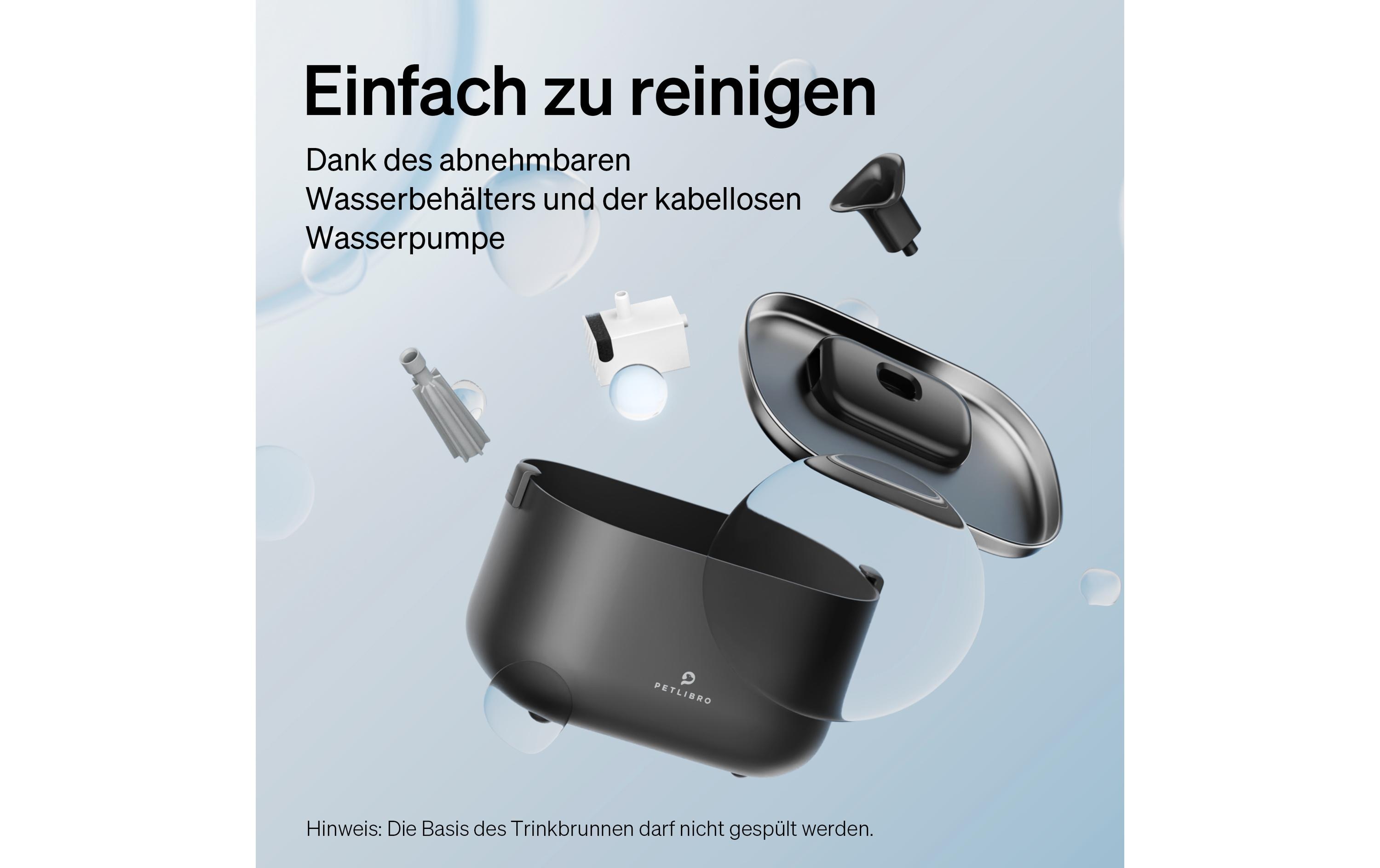 Petlibro Dockstream intelligenter Katzenbrunnen Schwarz