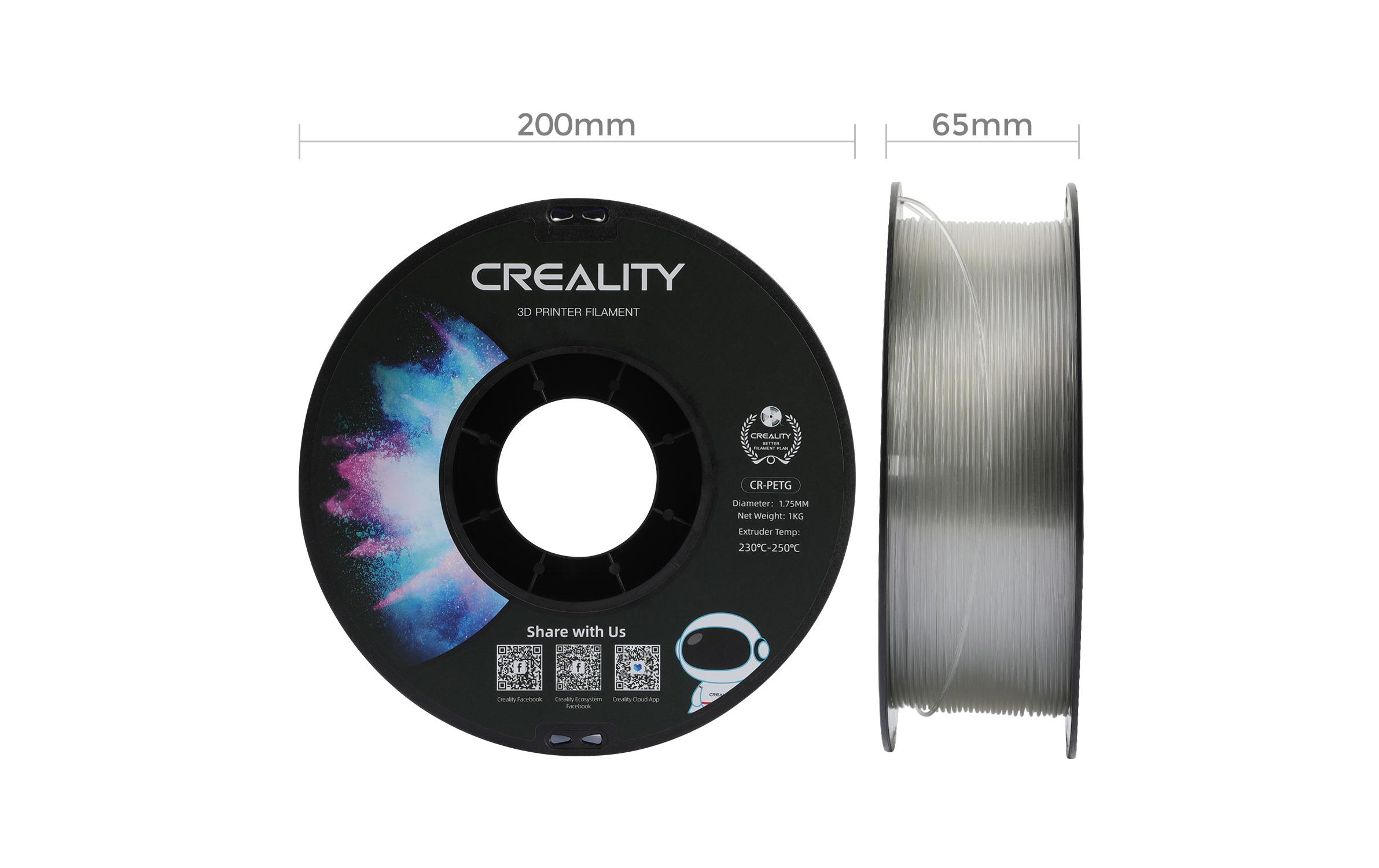 Creality Filament PETG, Transparent, 1.75 mm, 1 kg Creality Filament PETG, Transparent, 1.75 mm, 1 kg