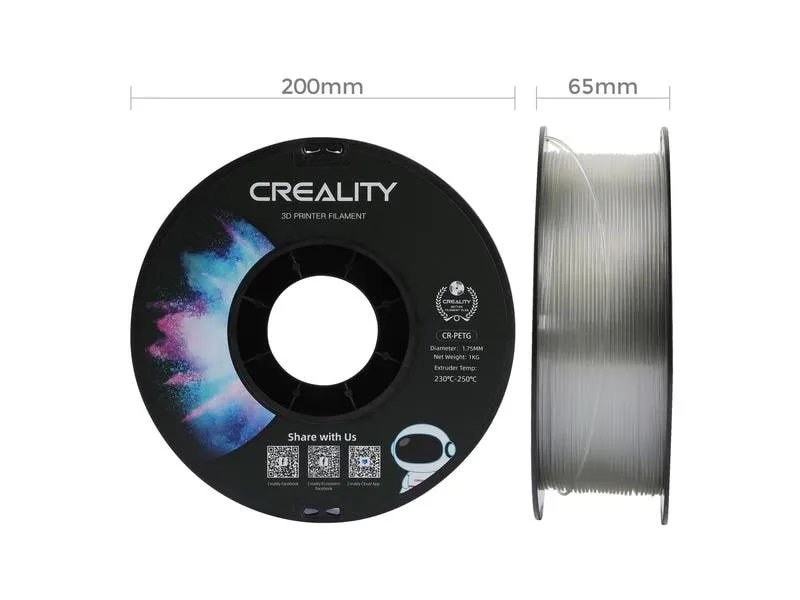 Creality Filament PETG, Transparent, 1.75 mm, 1 kg