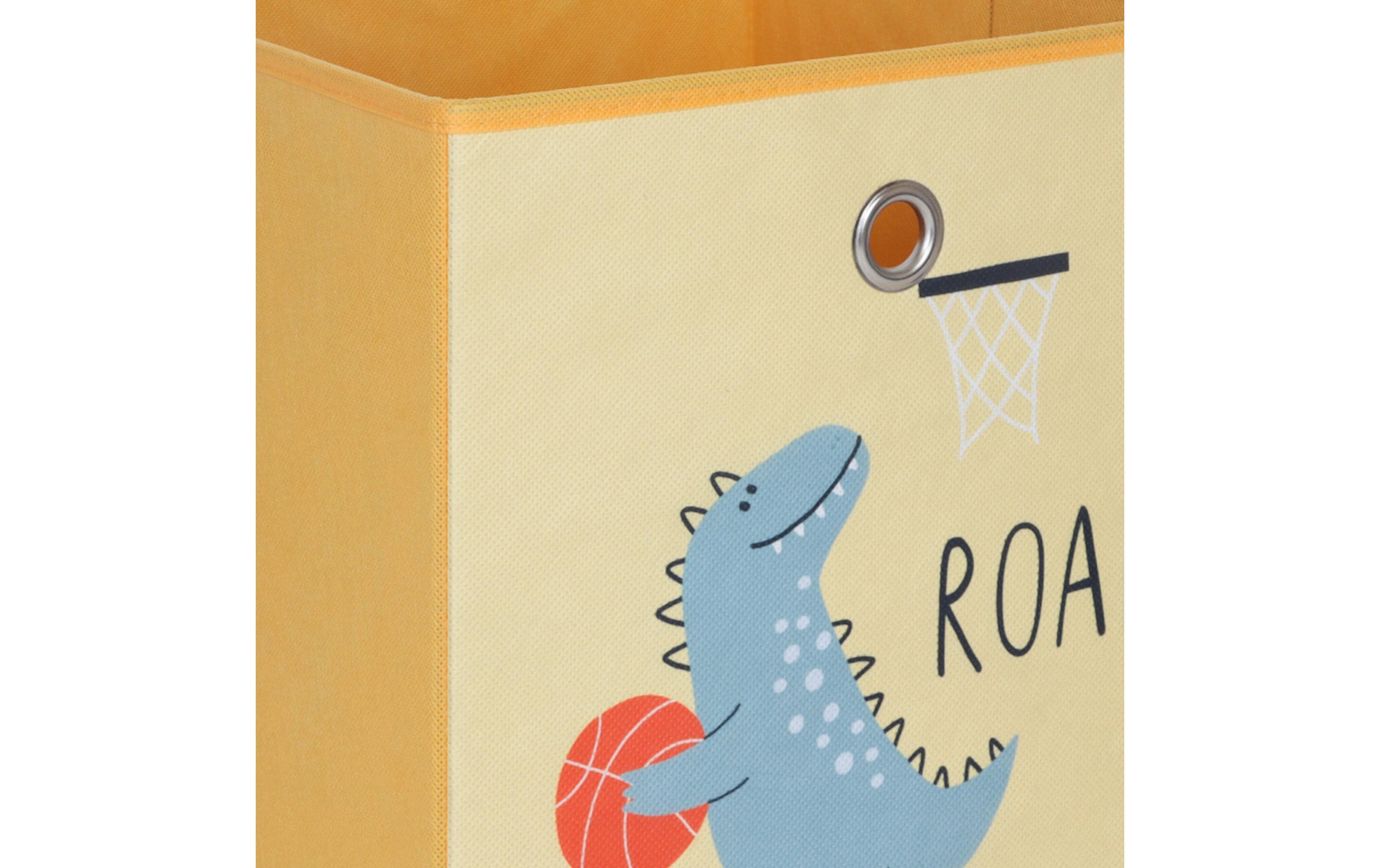 relaxdays Spielzeugbox Dino 3 Stück