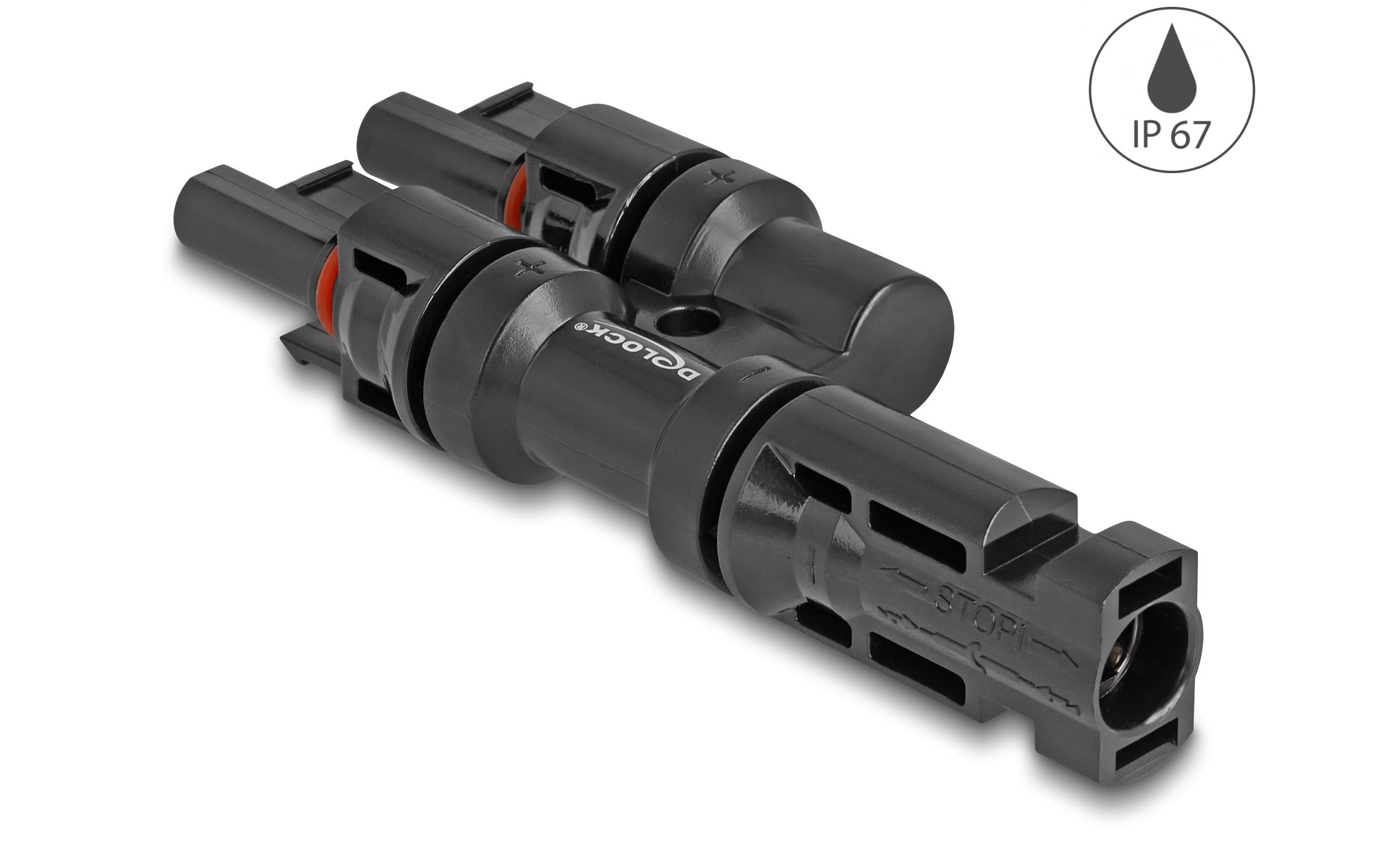 Delock DL4 Solar Konnektor 1x Stecker zu 2x Buchse, IP67 Delock DL4 Solar Konnektor 1x Stecker zu 2x Buchse, IP67