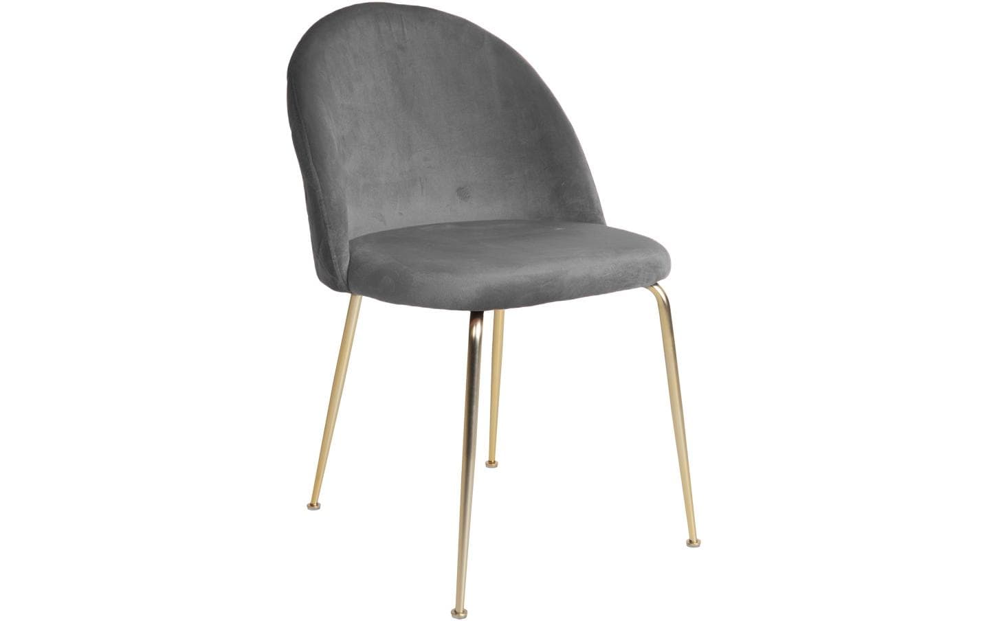 House Nordic Stuhl Geneve 2 Stück, 78 x 52 cm, Gold/Grau