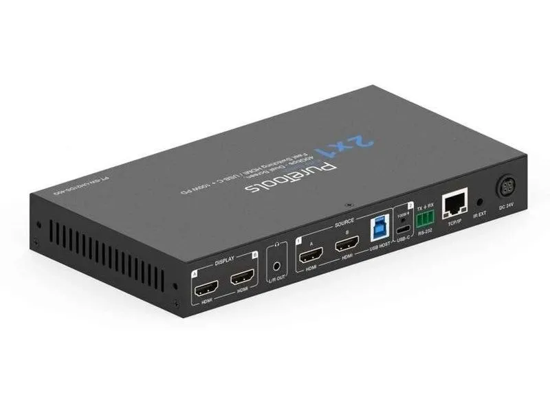 PureLink PureTools PT-SW-UH21DS-40G HDMI 2.1 Dual Screen KVM Switcher 8K 60 Hz PureLink PureTools PT-SW-UH21DS-40G HDMI 2.1 Dual Screen KVM Switcher 8K 60 Hz