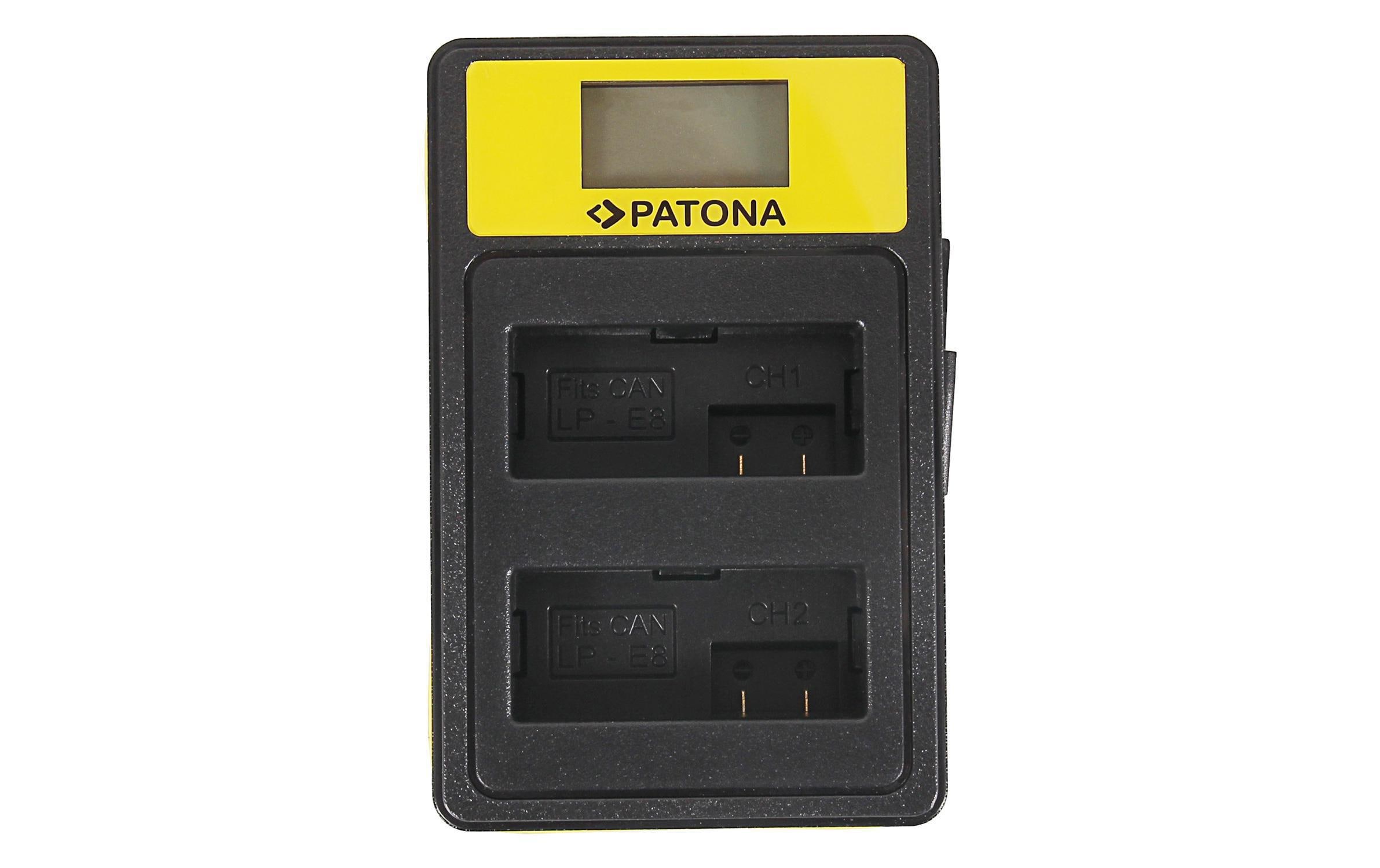Patona Ladegerät Smart Dual LCD USB Canon LP-E8