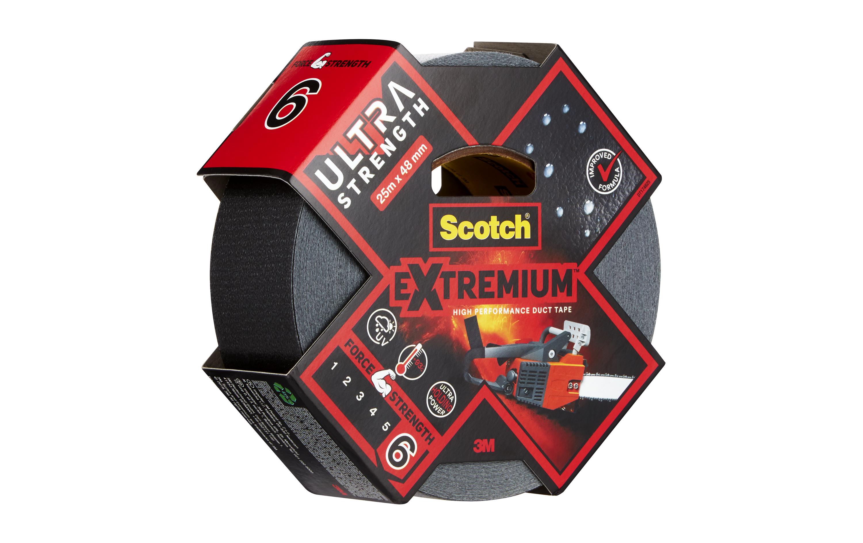 3M Gewebeband Scotch Extremium Ultra 48 mm x 25 m, Schwarz