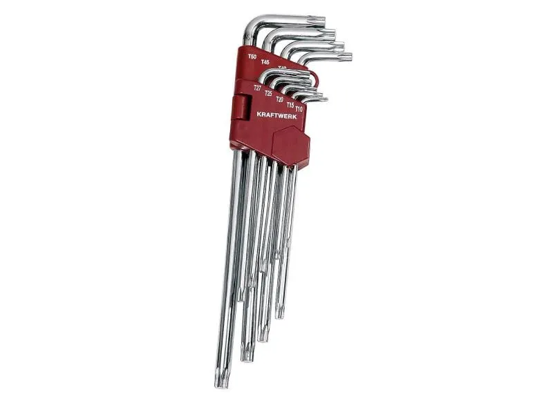 Kraftwerk Winkelschlüssel-Set T10-T50 Torx, Lang Kraftwerk Winkelschlüssel-Set T10-T50 Torx, Lang