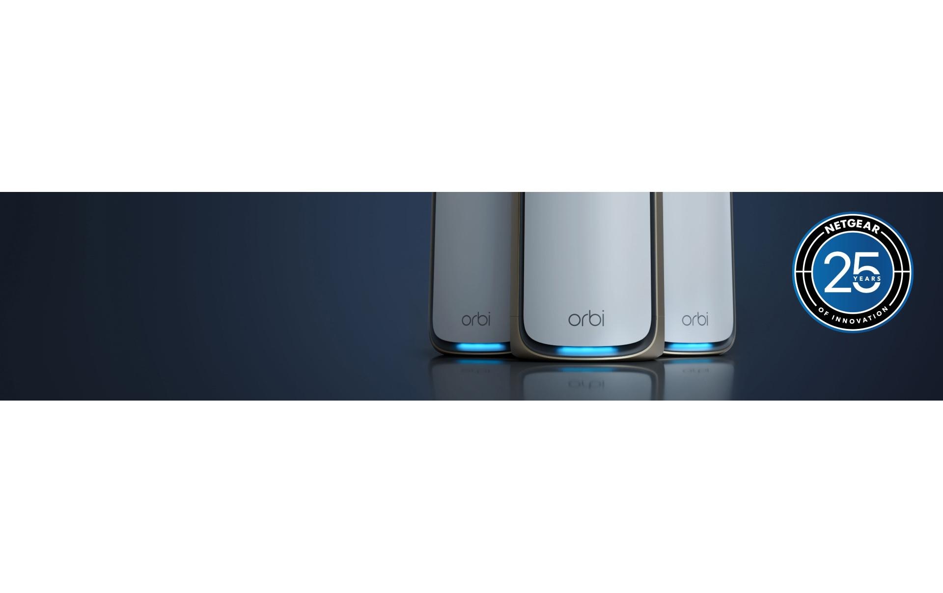 Netgear Mesh-Satellit Orbi 873 RBE873-100EUS 3-Set, Weiss Netgear Mesh-Satellit Orbi 873 RBE873-100EUS 3-Set, Weiss