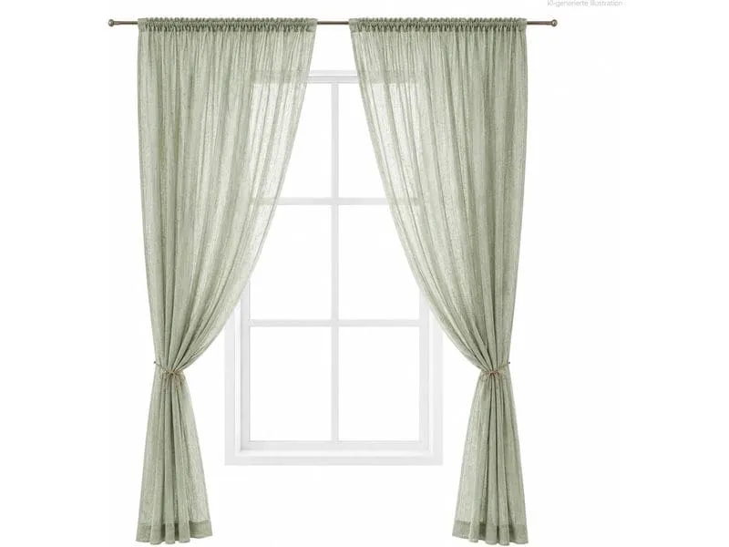 Urbanara URBANARA Vorhang 2er-Set Musselin Trofa 135 cm x 320 cm Urbanara URBANARA Vorhang 2er-Set Musselin Trofa 135 cm x 320 cm