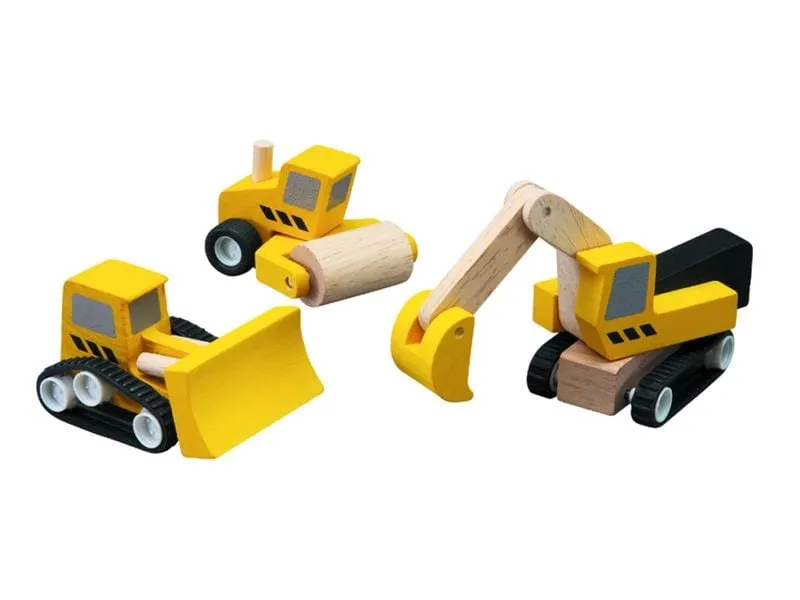 Plantoys World Baufahrzeuge Kautschukholz Gelb Plantoys World Baufahrzeuge Kautschukholz Gelb