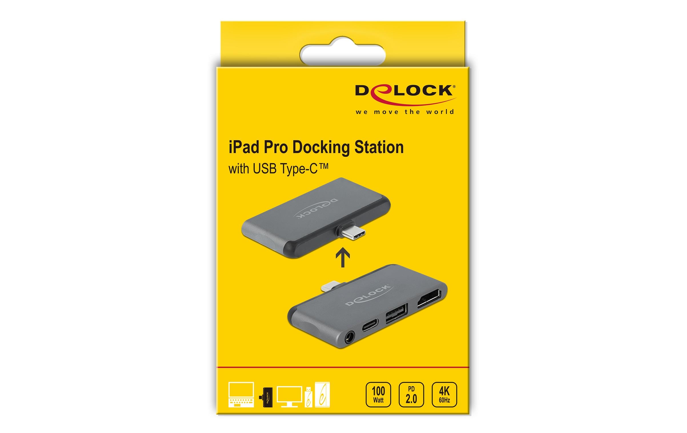 Delock Dockingstation USB-C Mini für iPad Pro (USB-C/-A, HDMI)