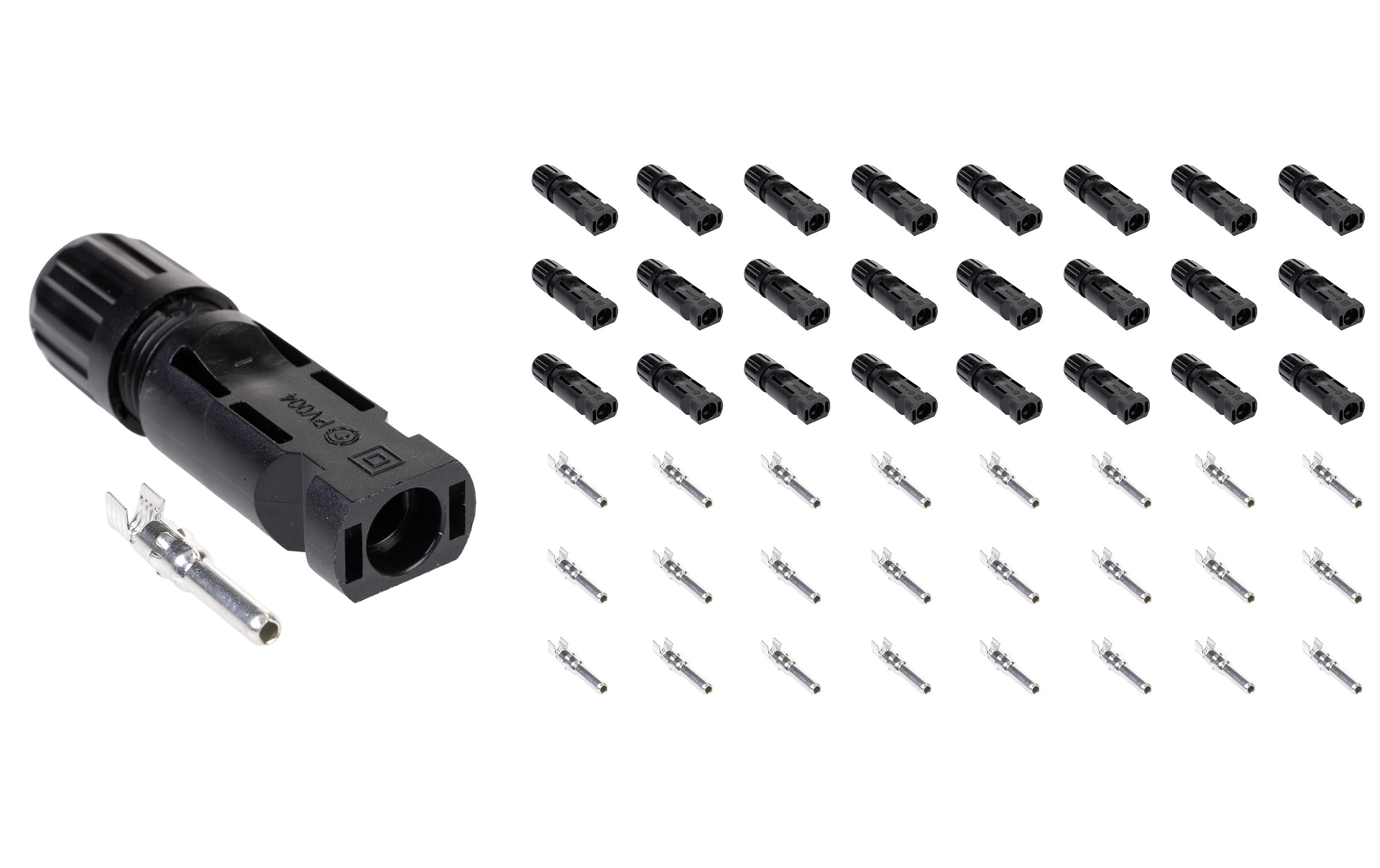 FURBER.power Solarstecker Buchse MC4 kompatibel, 1 Paar / 25 Stk