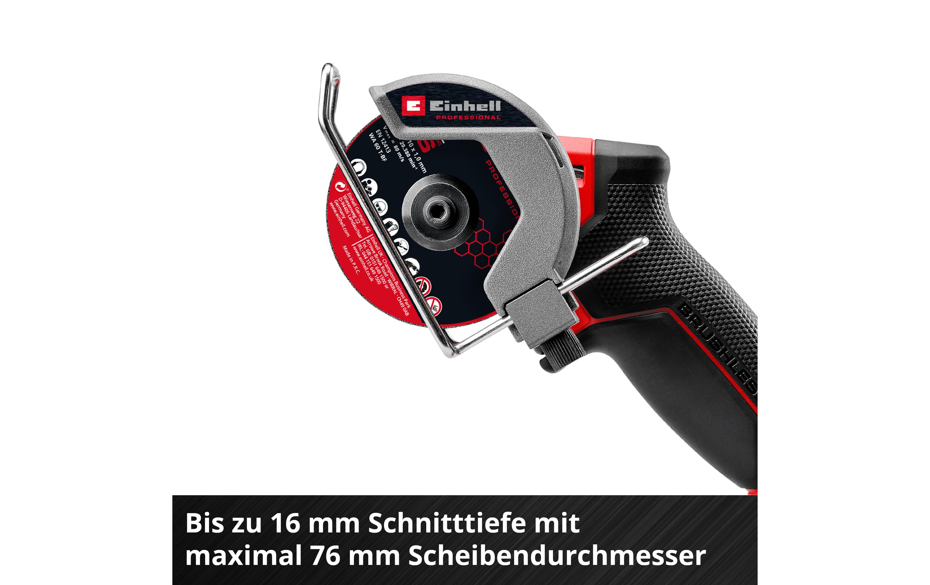 Einhell Akku-Trennschleifer TP-CO 18/76-C Li BL (1 x 4.0Ah SK)