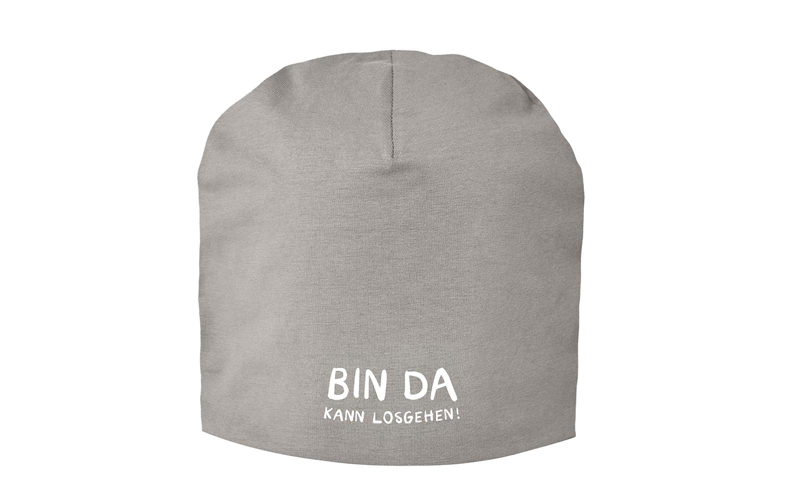 Grafik Werkstatt Mütze in der Tüte Bin da