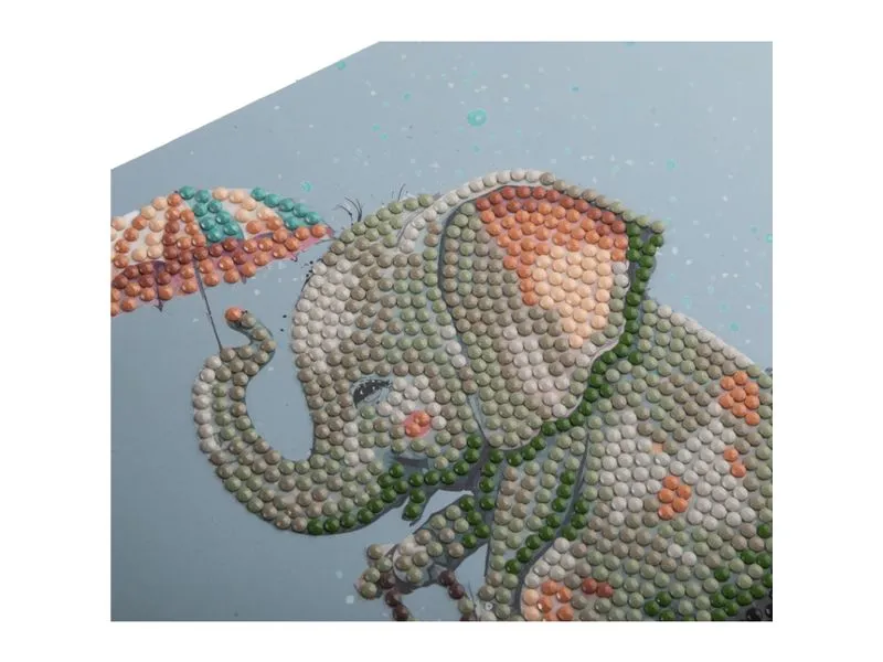 CRAFT Buddy Bastelset Crystal Art Card Elefant