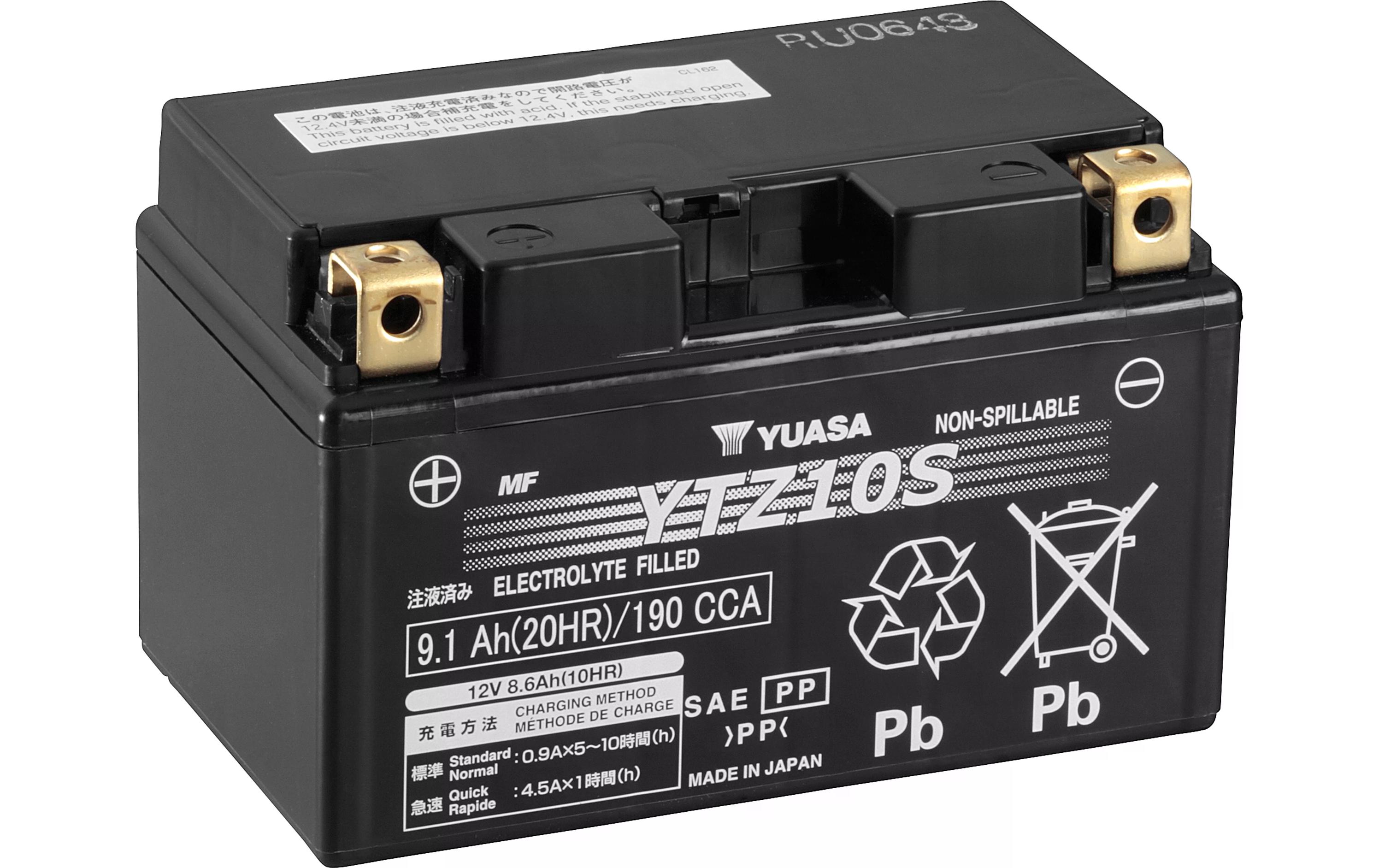 YUASA Motorradbatterie AGM 12V/9.1Ah/190A