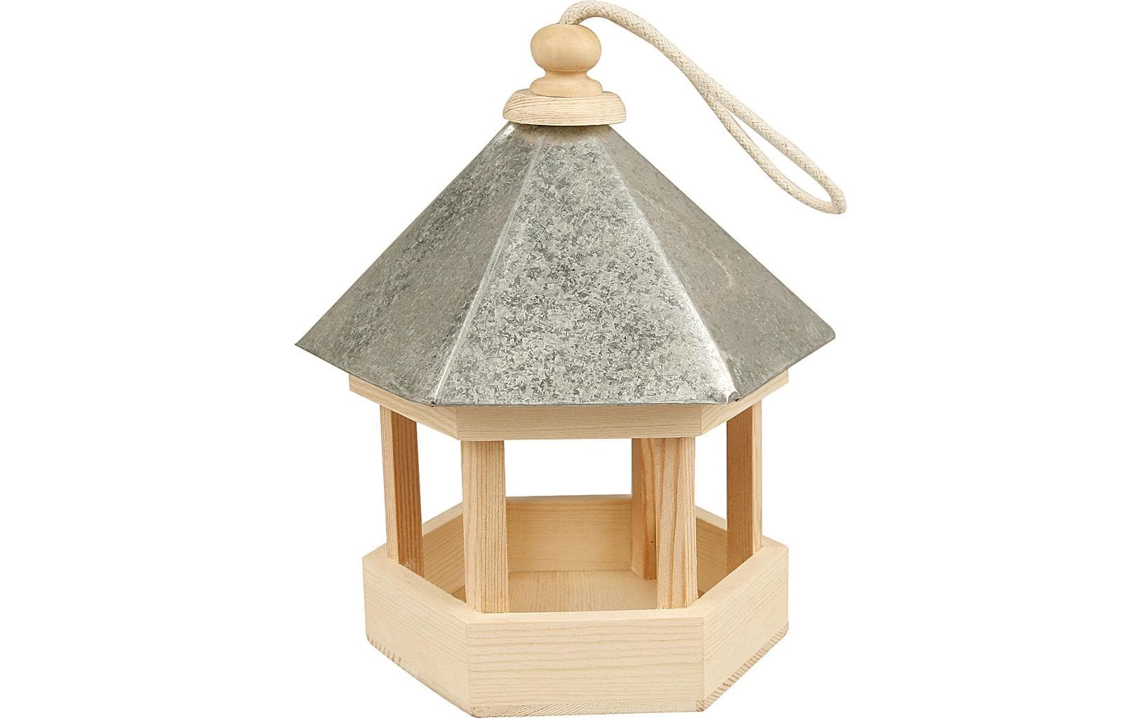 Creativ Company Holzartikel Vogelfutterhaus mit Zinkdach