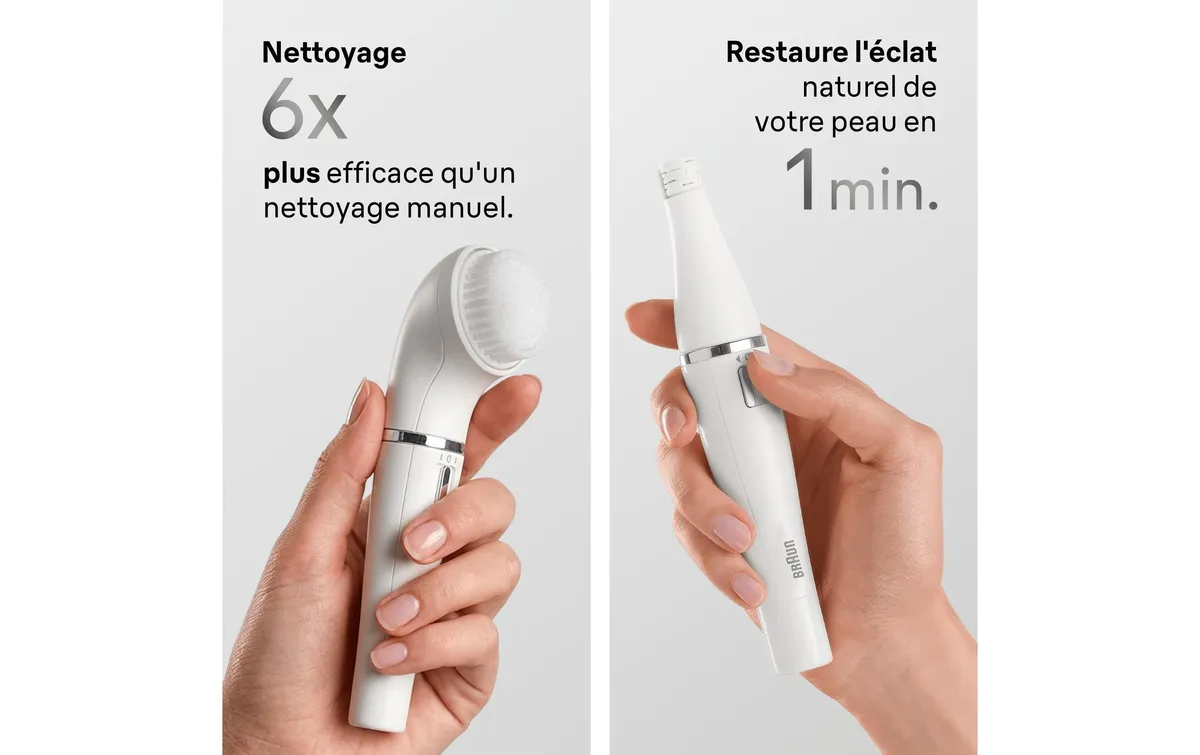 Braun Gesichtsepilierer FaceSpa SE810 Weiss/Silber