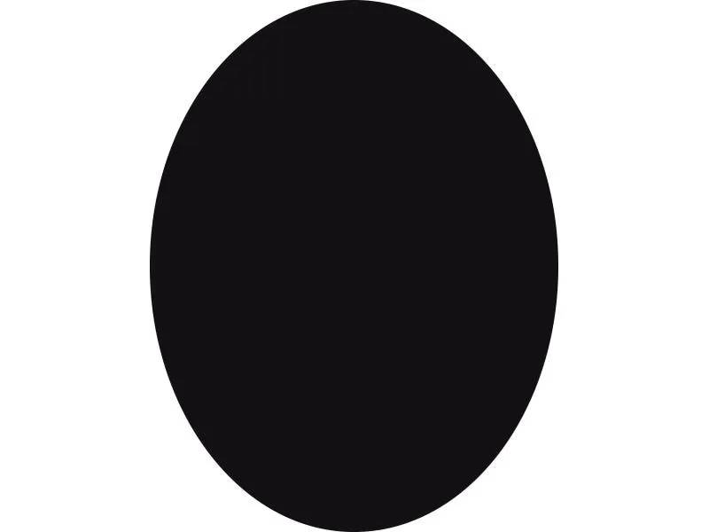 Securit Kreidetafel Silhouette Oval mit Klett, Schwarz