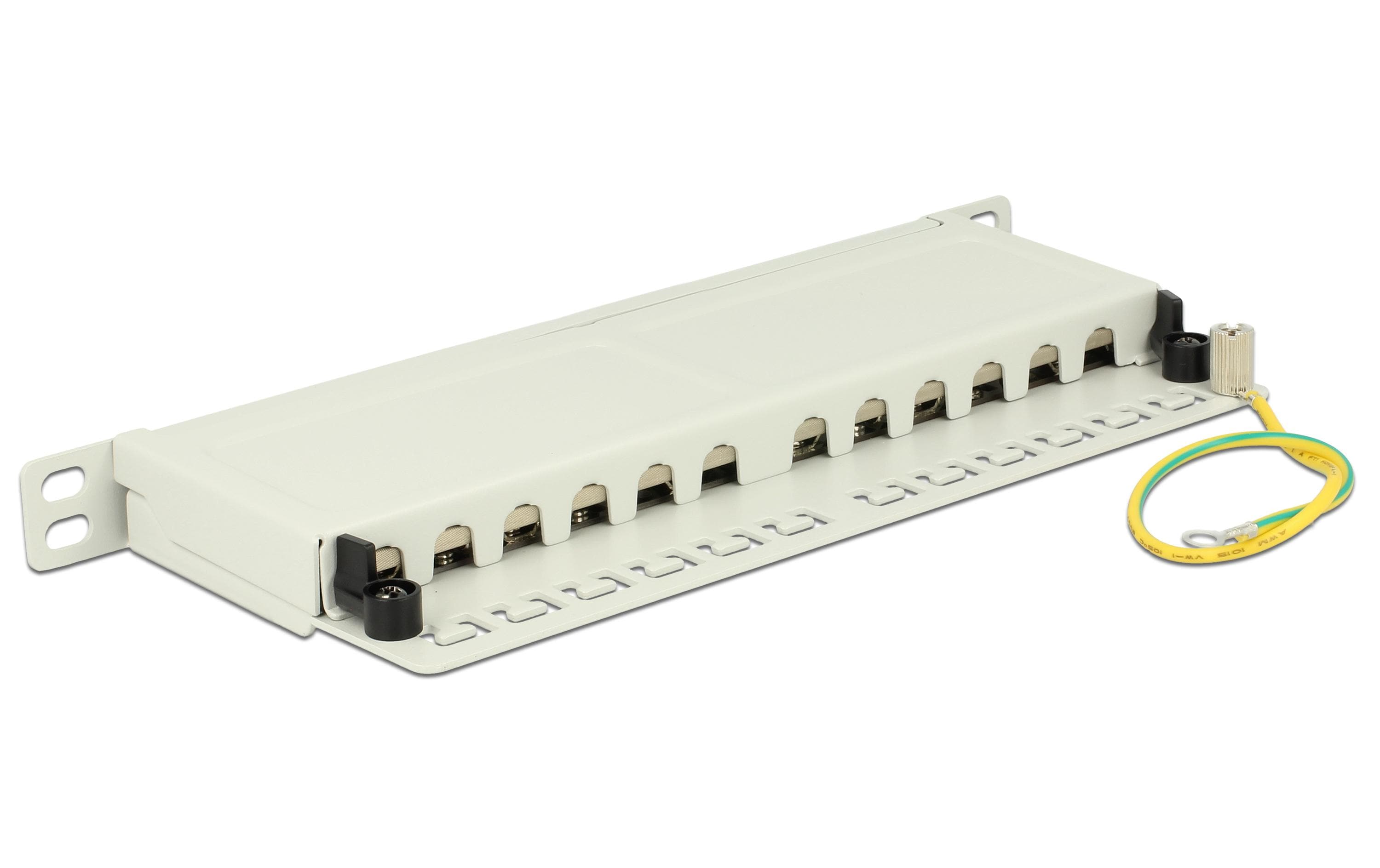 Delock Netzwerkpanel 12 Port 10 Cat.6A LSA Grau Delock Netzwerkpanel 12 Port 10 Cat.6A LSA Grau