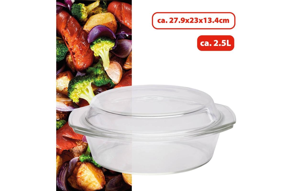 alpina Auflaufform 2.5 l Oval, Transparent