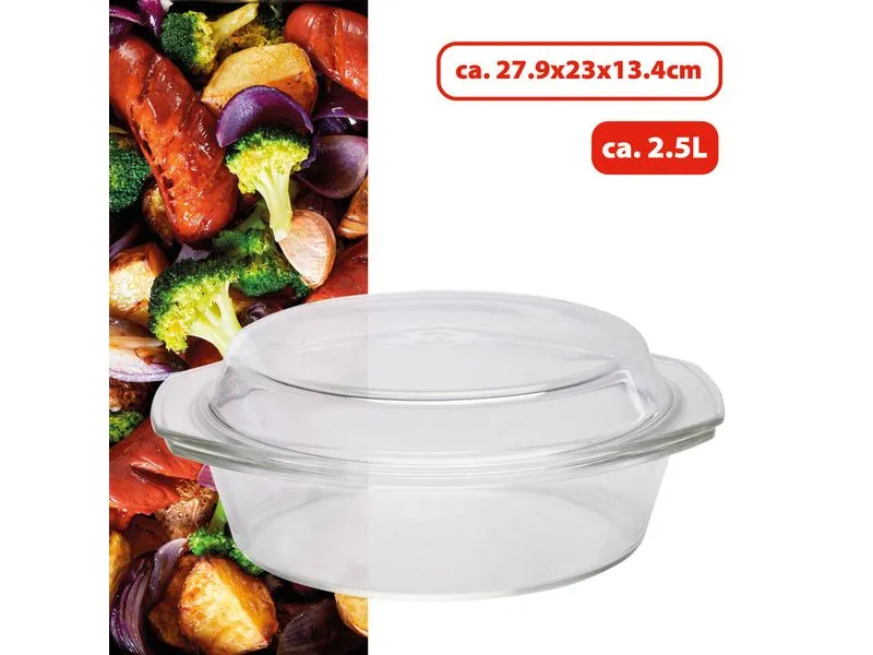 alpina Auflaufform 2.5 l Oval, Transparent alpina Auflaufform 2.5 l Oval, Transparent