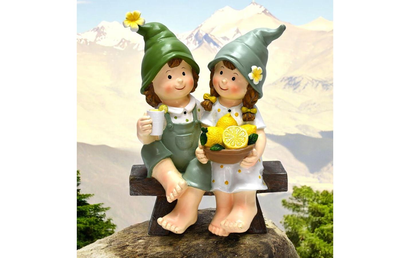 Dameco Dekofigur Kinder auf Bank sitzend