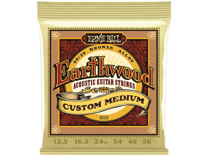 Ernie Ball Gitarrensaiten 2005 Earthwood Bronze – Custom Medium 12.5-56 Ernie Ball Gitarrensaiten 2005 Earthwood Bronze – Custom Medium 12.5-56