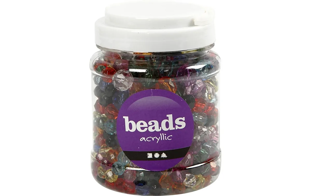 Creativ Company Facettenperlen 500 g, Sortiert Creativ Company Facettenperlen 500 g, Sortiert